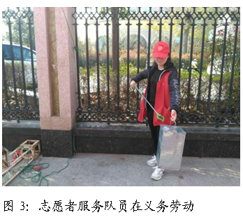 文本框:
图3:志愿者服务队员在义务劳动